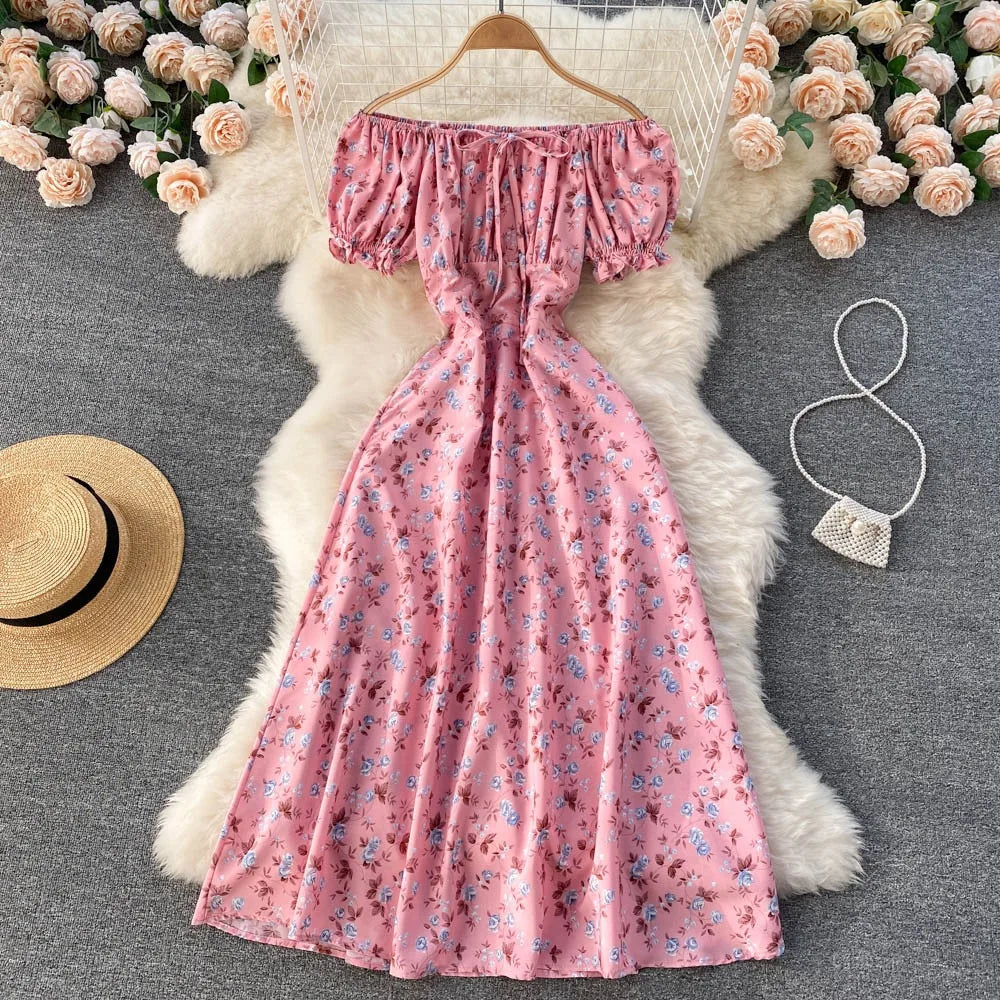 Zomerjurk voor Vrouwen Bloemenprint Jurk Lente Zomer