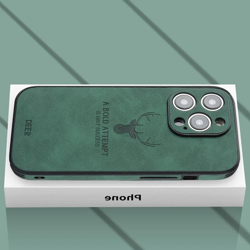 Smartphone Hoesje in Leerlook — Slank Design met Valbescheming & MagSafe-Compatibiliteit voor iPhone 16/15/14/13/12