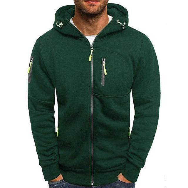 Heren Hoodie Zwart Sportief Comfortabel