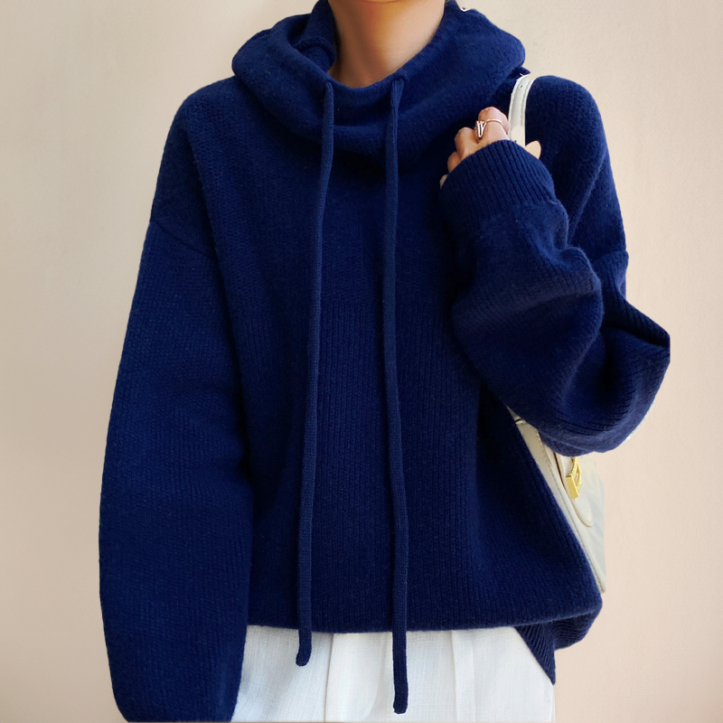Zachte Gebreide Hoodie voor Vrouwen Stijlvolle Look