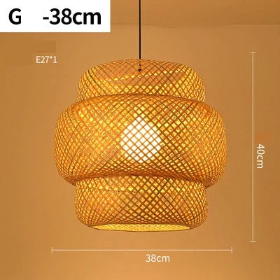 Handgemaakte Rotan Hanglamp – Scandinavisch Rustiek Design – Natuurlijke Sfeerverlichting