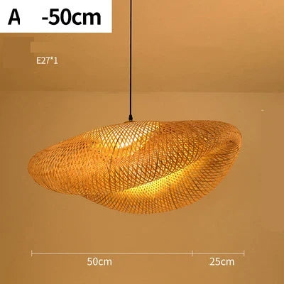 Handgemaakte Rotan Hanglamp – Scandinavisch Rustiek Design – Natuurlijke Sfeerverlichting