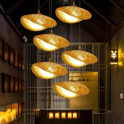 Handgemaakte Rotan Hanglamp – Scandinavisch Rustiek Design – Natuurlijke Sfeerverlichting