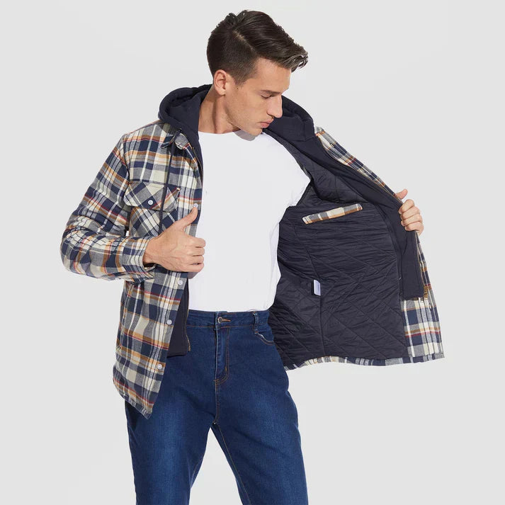 Heren Overhemdjas Geruit Casual Stijl