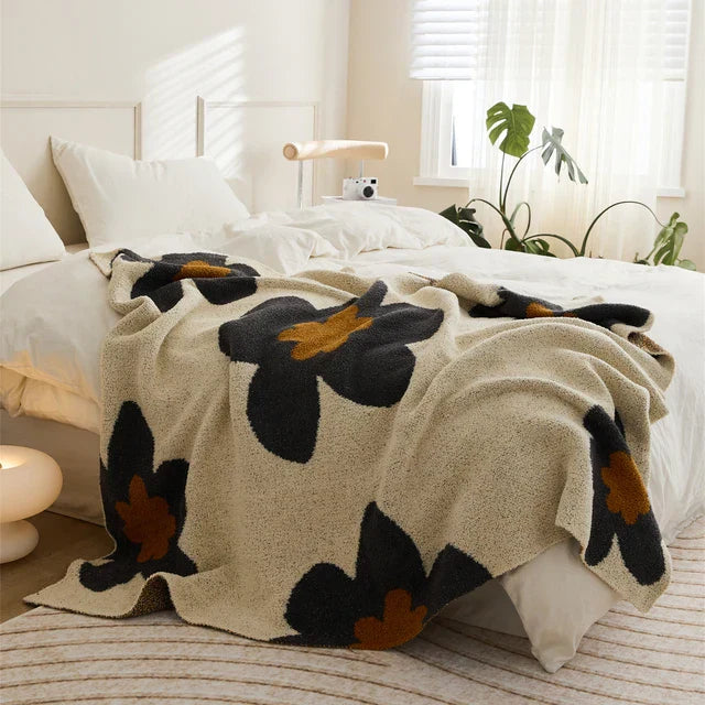 Zachte Bloemen Deken Luxe Voor Bank en Bed