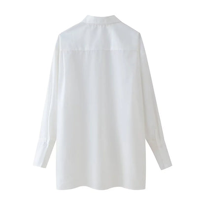 Vrouwelijke Zomer Blouse Puntige Kraag