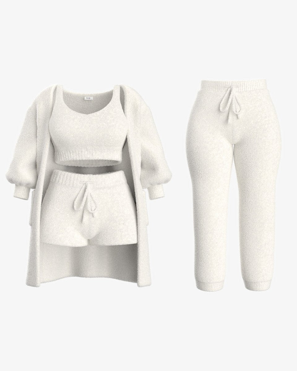 Zachte Fleece Set Warm en Knus voor Thuis