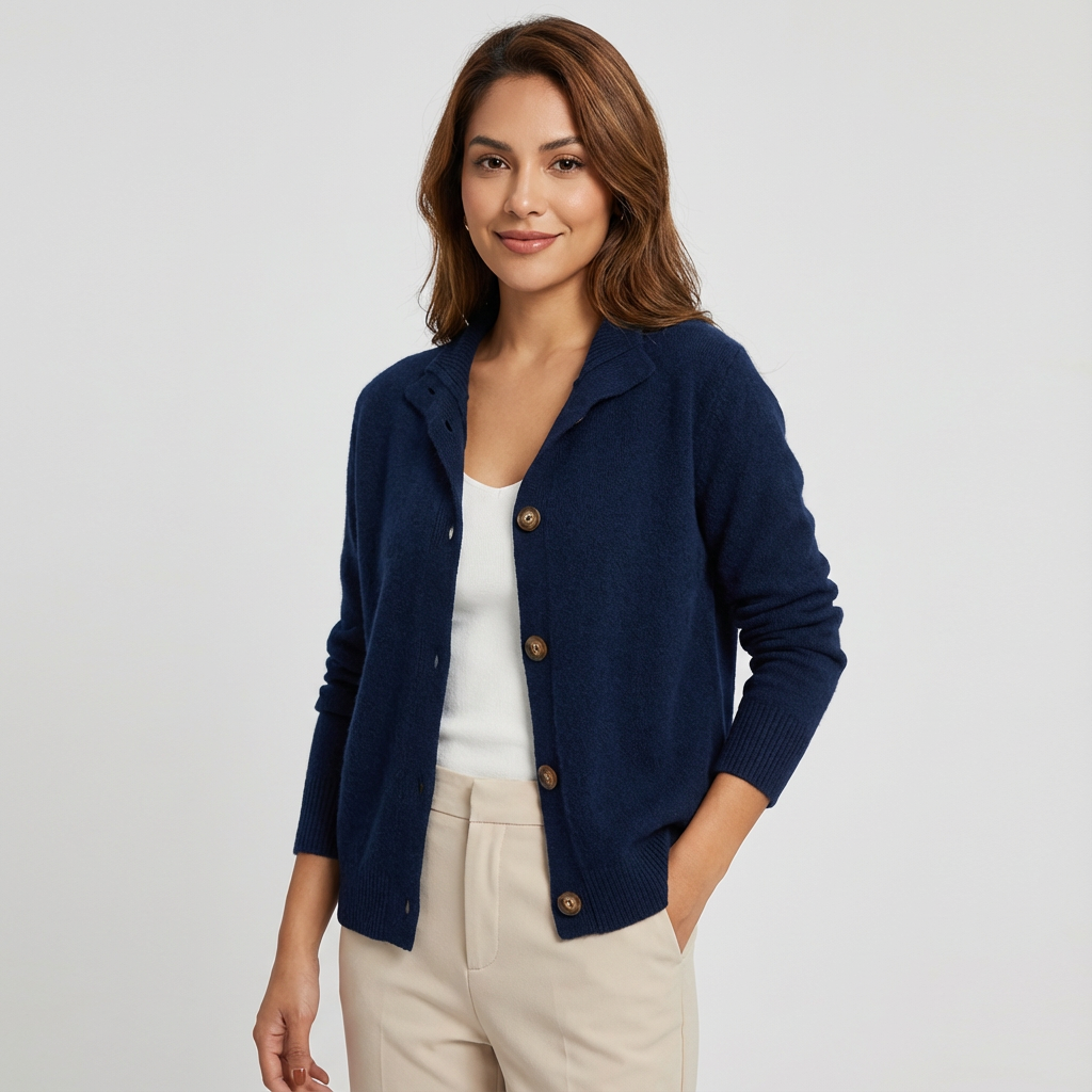 Zacht Gebreid Zwart Dames Vest | Knoopsluiting 7