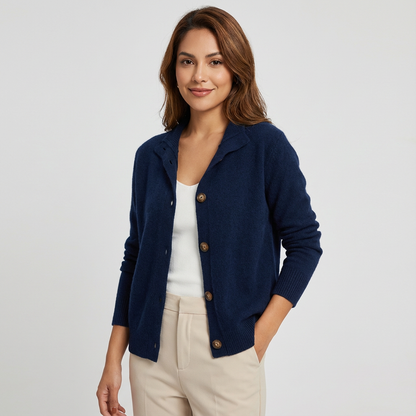 Zacht Gebreid Zwart Dames Vest | Knoopsluiting 7