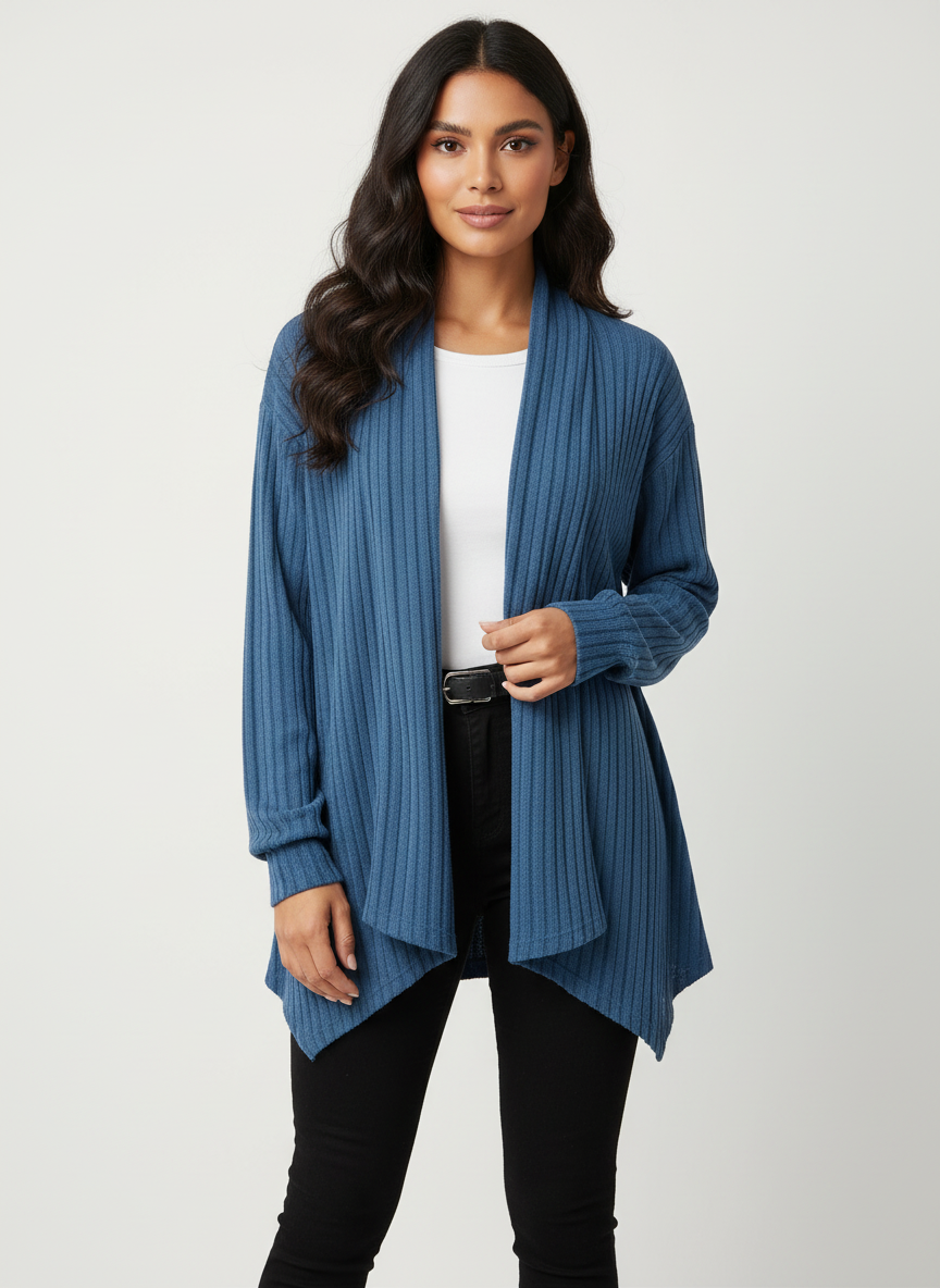 Zacht Ribgebreid Vest Dames | Elysian 2