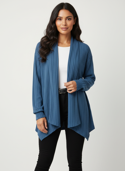 Zacht Ribgebreid Vest Dames | Elysian 2