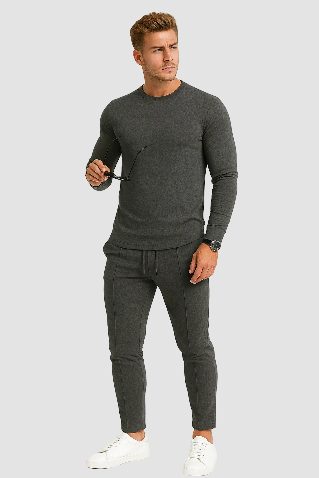 Heren Trainingspak Tracksuit met Lange Mouwen en Joggingbroek - StudioMarella