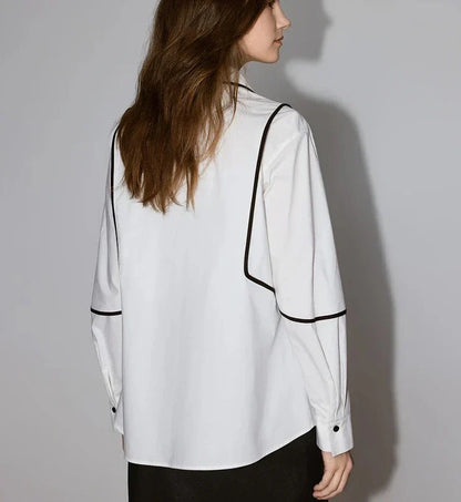 Dame Blouse Zomer Wit Katoen Elegant