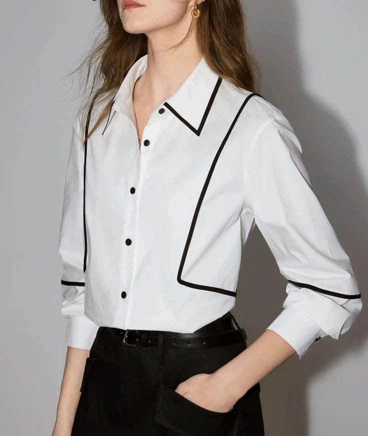 Dame Blouse Zomer Wit Katoen Elegant