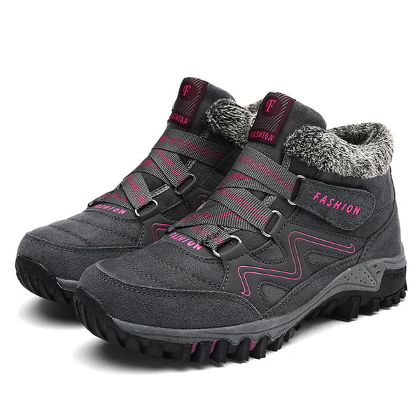 Grijze winterschoenen van Zaffaro met een warme voering en antislipzolen. Deze schoenen bieden uitstekende grip en comfort, met een modieuze uitstraling en perfecte bescherming tegen de kou.