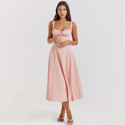 Zomerjurk Luchtige Vrouwelijke Jurk met Figuuraccentuering