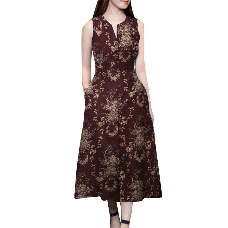 Zomerjurk Bohemian Print Vrouwelijke Jurk