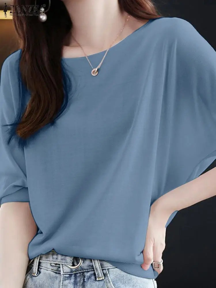 Korte Mouw Blouse voor Dames Zomerse Stijl
