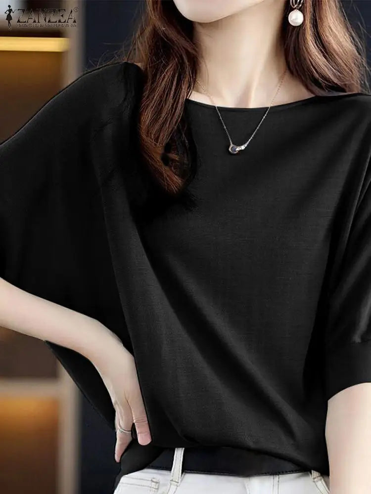 Korte Mouw Blouse voor Dames Zomerse Stijl