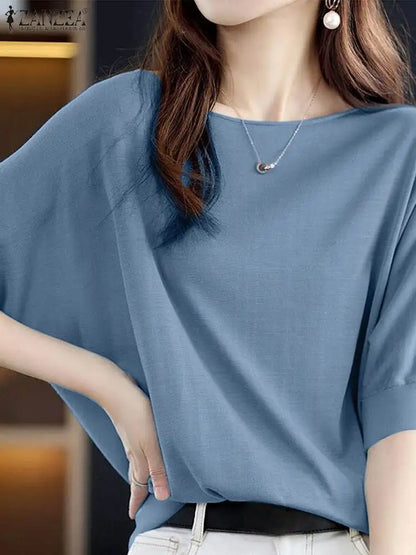 Korte Mouw Blouse voor Dames Zomerse Stijl