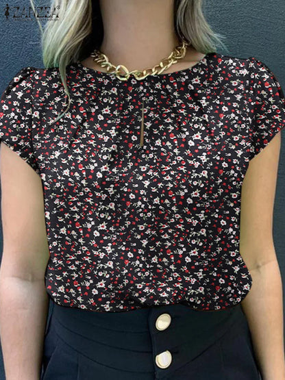Zomerse Blouse met Bloemenprint Vrouwelijk en Luchtig