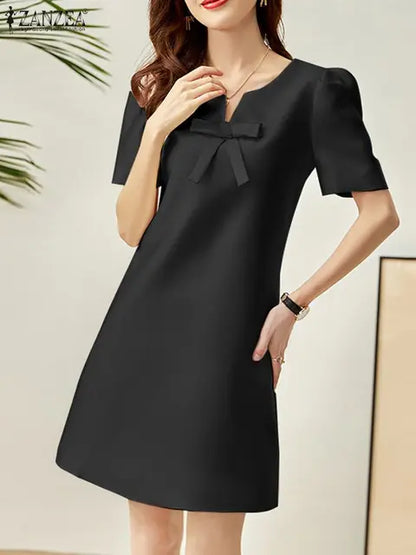 Korte Jurk voor Dames Zomerse Effen Mode Jurk