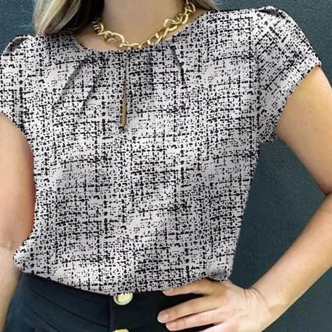 Vrouwelijke Zomerblouse met Bloemenprint