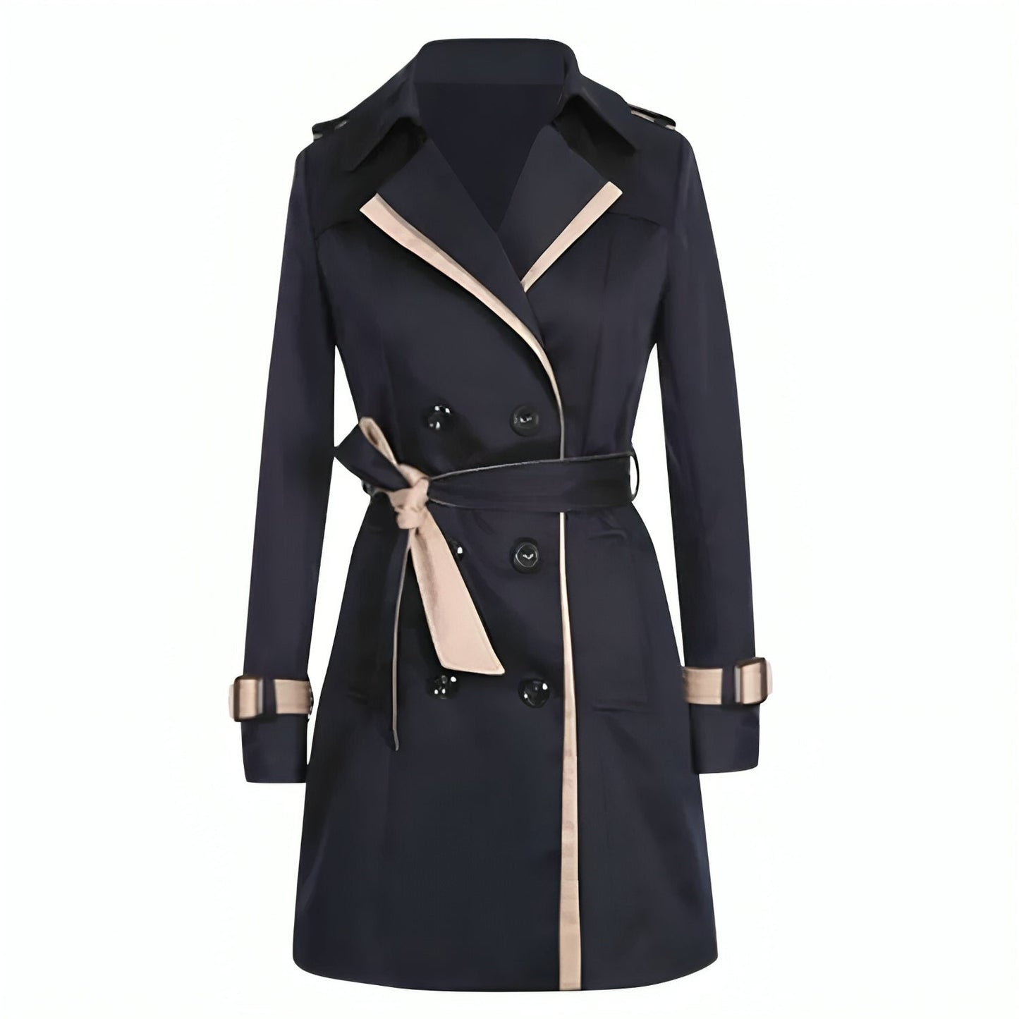 Dames Trenchcoat Waterdicht Lange Classic Stijl