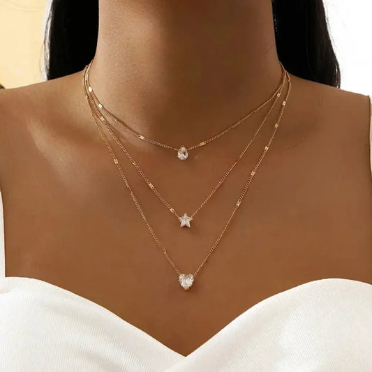 Halsketting Gelaagd Verfijnd Elegant Zilver - StudioMarella