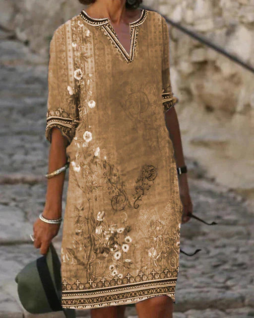 Korte Retro Bloemen Minijurk Zara Stijl