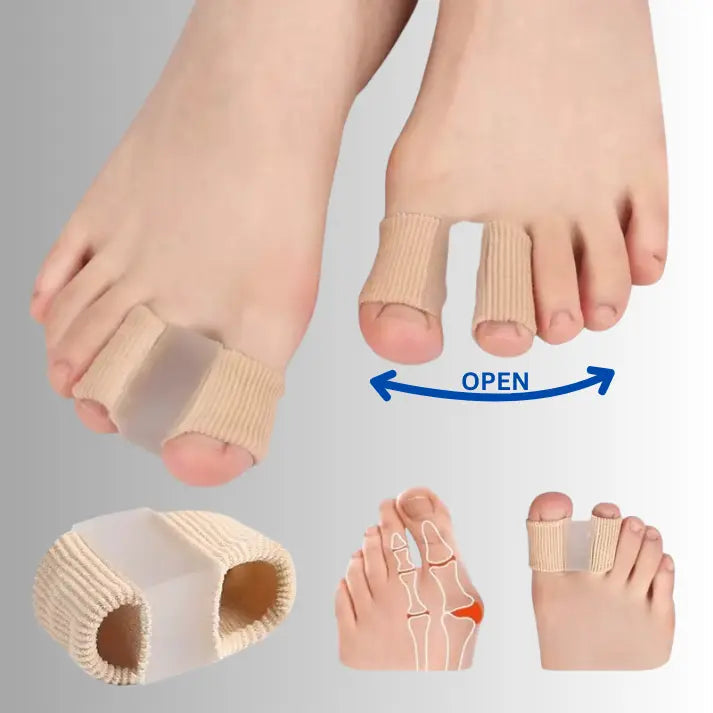 Teenspreiderset Siliconen voor Hallux Valgus en Overlappende Tenen – Zachte Correctie & Pijnverlichting