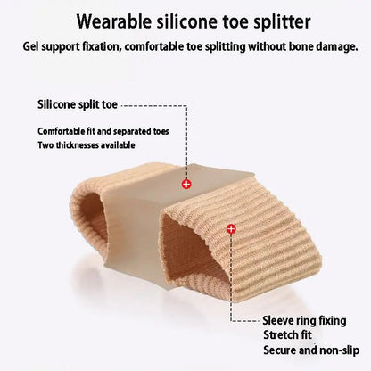 Teenspreiderset Siliconen voor Hallux Valgus en Overlappende Tenen – Zachte Correctie & Pijnverlichting