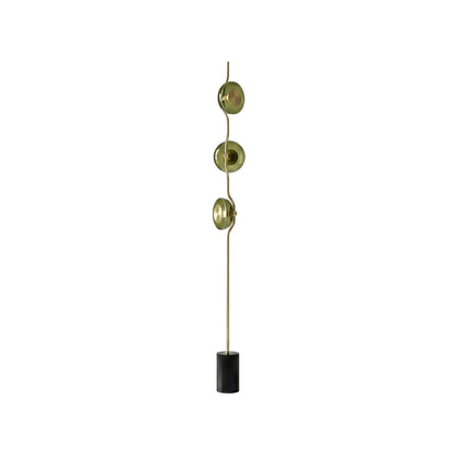 Vloerlamp met groen glas en geïntegreerde LED | 180 cm hoog | moderne vloerverlichting met sculptuur