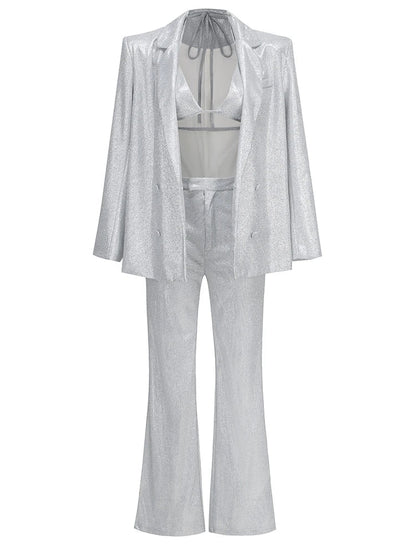 Glitter Jassen Set Lange Broek en Jasje