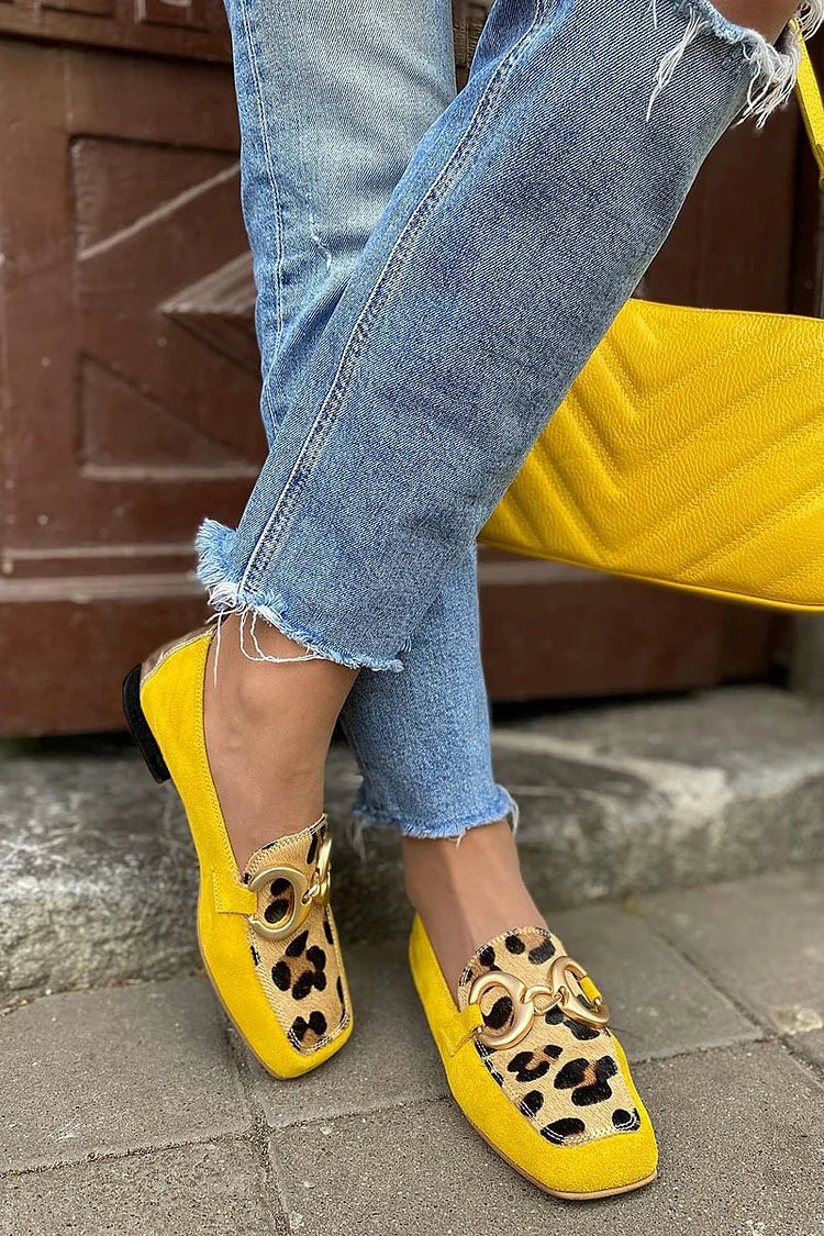 Zelora | Chique Dames Loafer met Luipaardprint 1