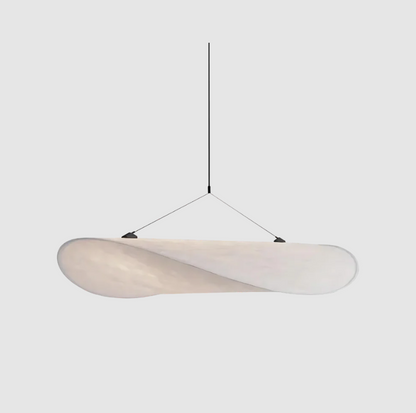 Hangende Sfeerverlichting Zijden Lampenkap Ivoor Scandinavisch-Japans Design Harmonieuze Sfeer voor Woonkamer Slaapkamer 40cm 60cm 80cm
