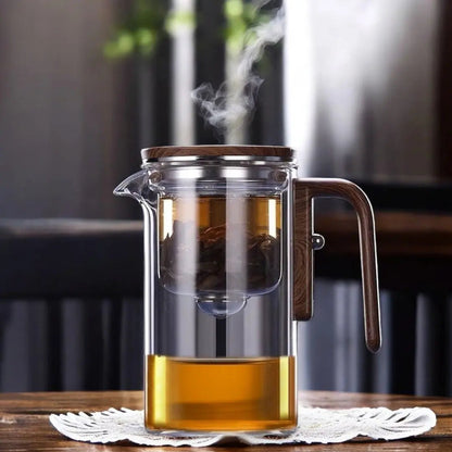 Glazen Theepot Magnetisch Filter Losse Thee Kruidenthee Elegant Hittebestendig
