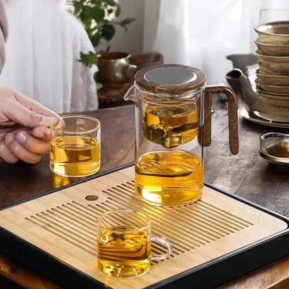 Glazen Theepot Magnetisch Filter Losse Thee Kruidenthee Elegant Hittebestendig