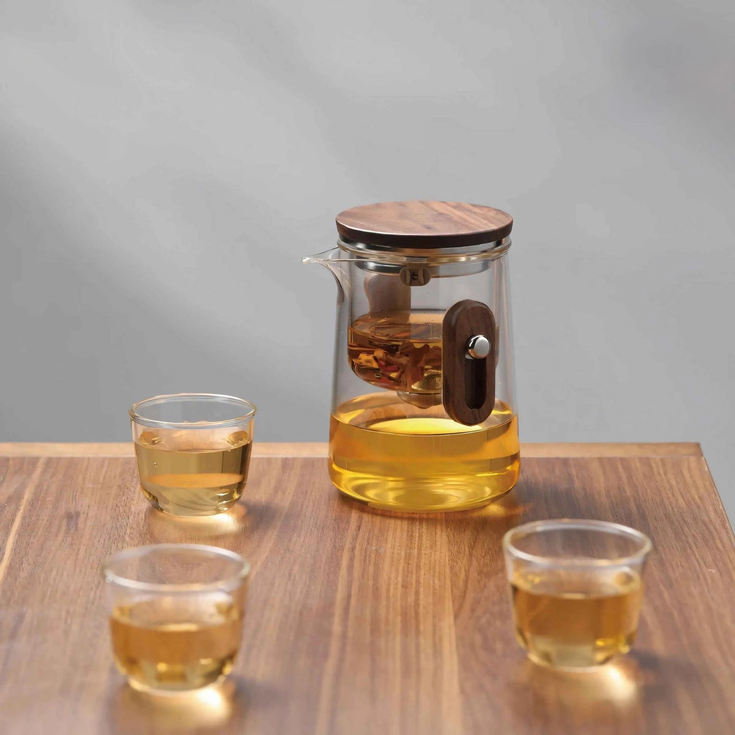 Glazen Reistheepot 330ml Borosilicaat met Cups en Reiskoffer Camping Outdoor