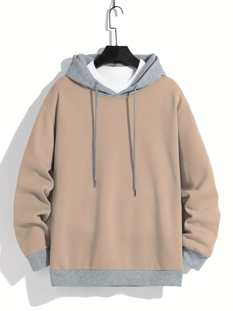 Herens sweatshirt met capuchon retro kleuren - StudioMarella