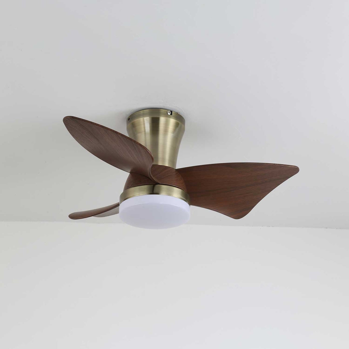 Moderne Plafondventilator met Verlichting – Houtlook & LED 24W | Stil & Afstandsbediening