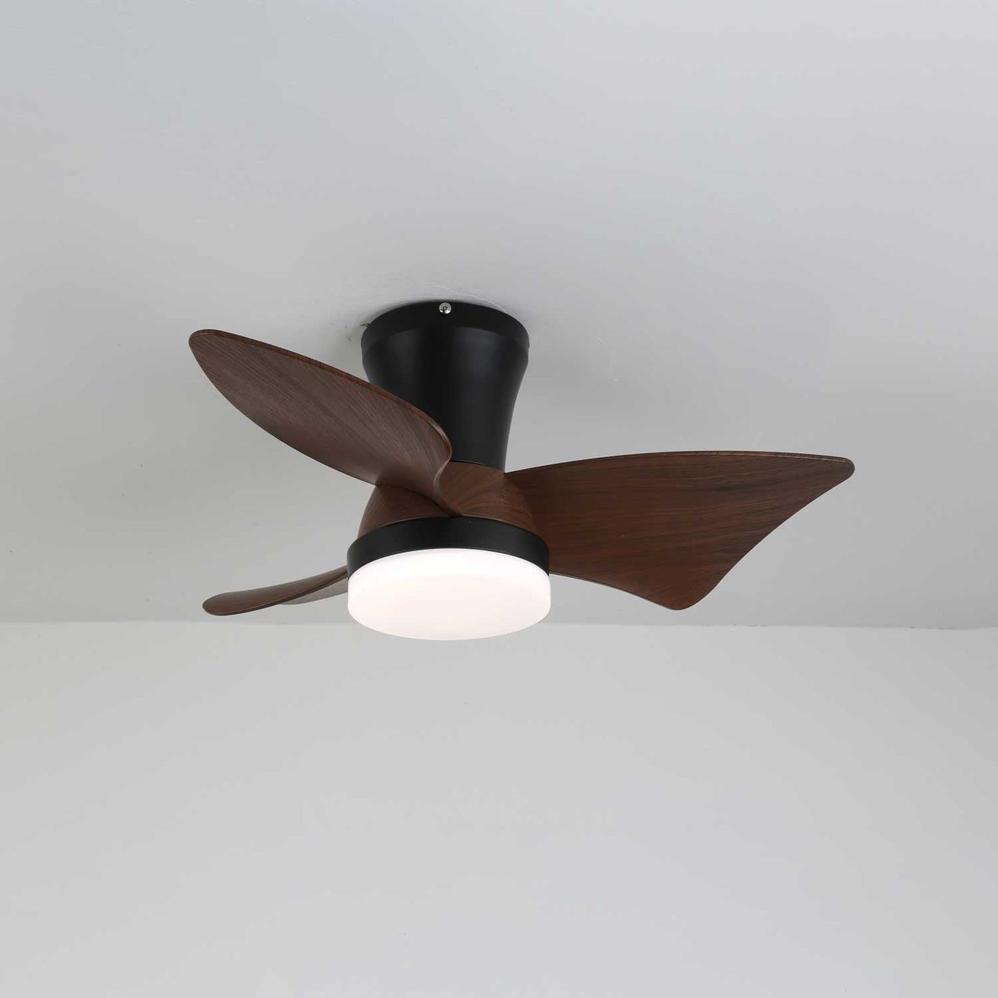 Moderne Plafondventilator met Verlichting – Houtlook & LED 24W | Stil & Afstandsbediening