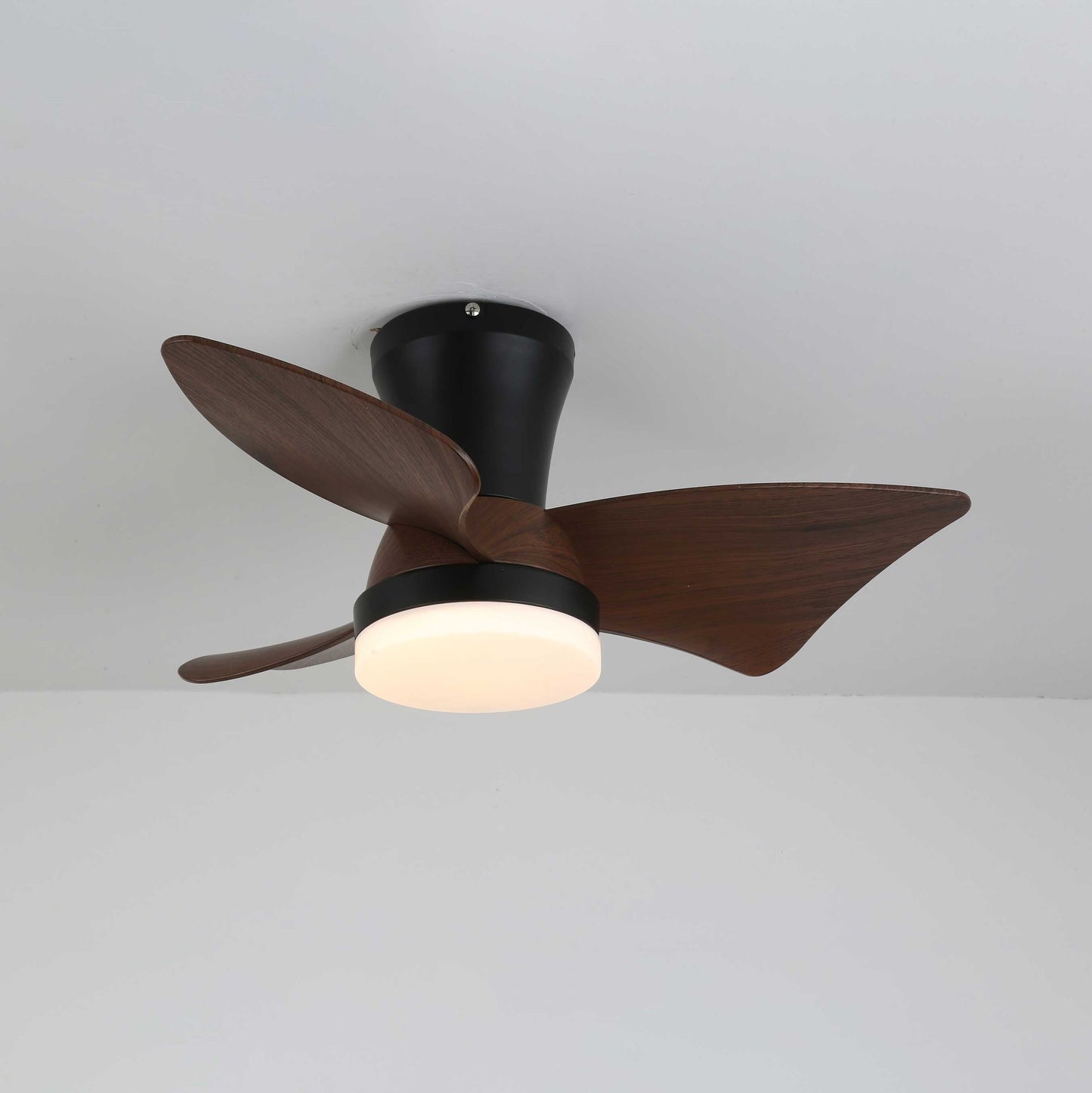 Moderne Plafondventilator met Verlichting – Houtlook & LED 24W | Stil & Afstandsbediening