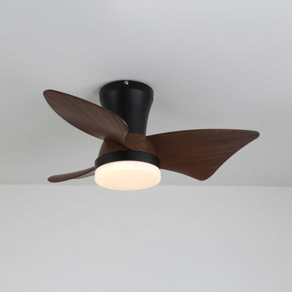 Moderne Plafondventilator met Verlichting – Houtlook & LED 24W | Stil & Afstandsbediening