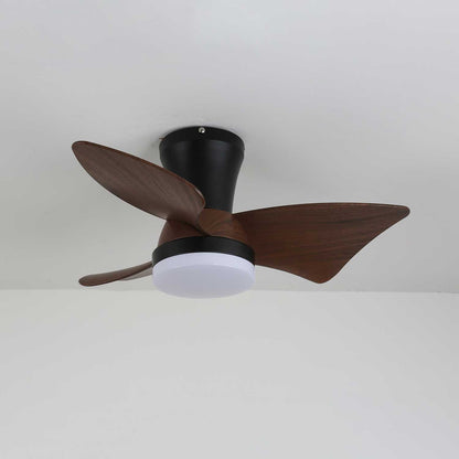 Moderne Plafondventilator met Verlichting – Houtlook & LED 24W | Stil & Afstandsbediening
