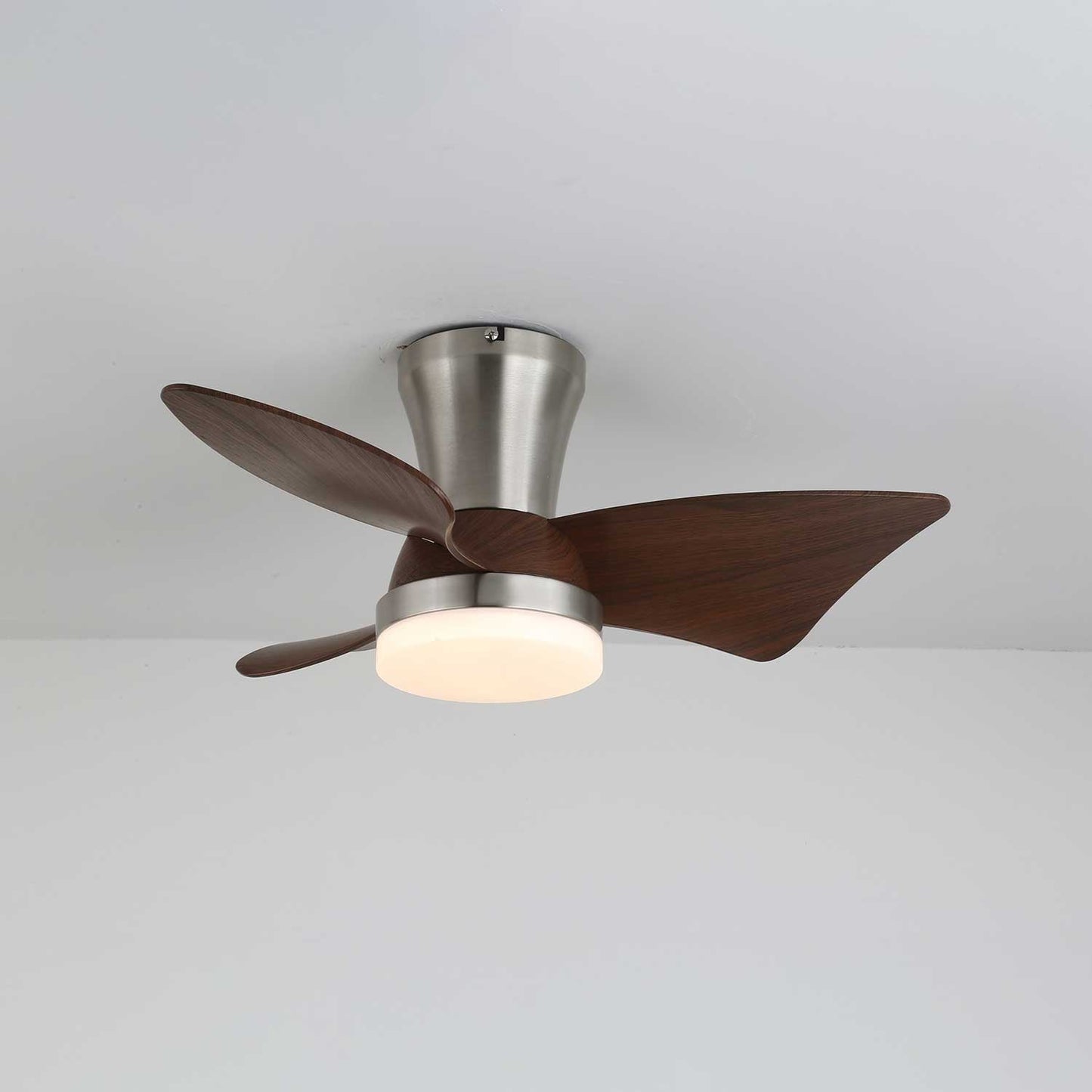 Moderne Plafondventilator met Verlichting – Houtlook & LED 24W | Stil & Afstandsbediening