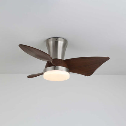 Moderne Plafondventilator met Verlichting – Houtlook & LED 24W | Stil & Afstandsbediening