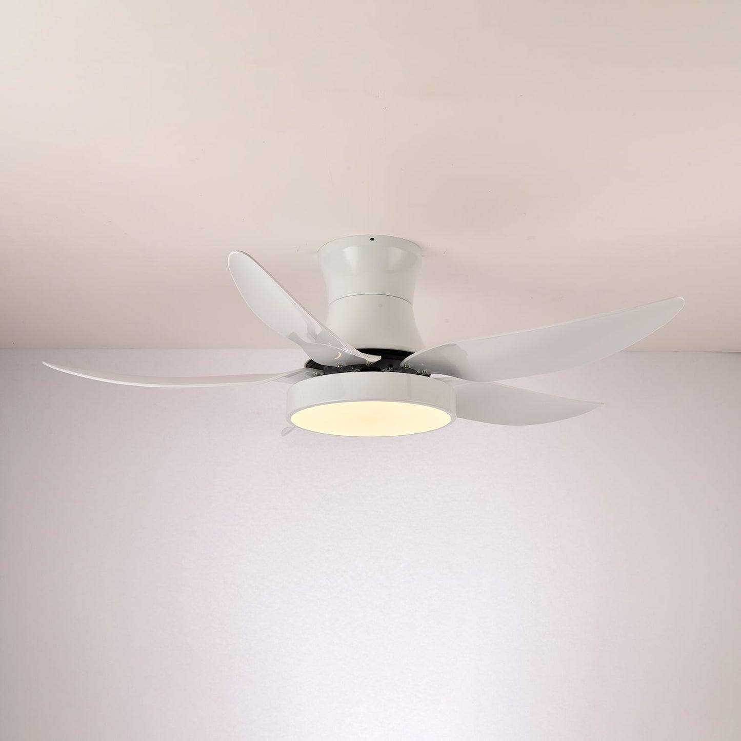 Plafondventilator met Verlichting 132cm Modern Zwart Metaal Kunststof LED 24W Verstelbaar 6 Snelheden
