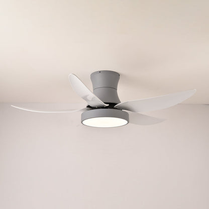 Plafondventilator met Verlichting 132cm Modern Zwart Metaal Kunststof LED 24W Verstelbaar 6 Snelheden