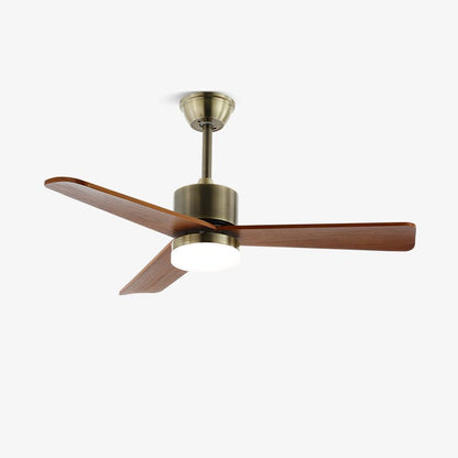 Plafondventilator met Verlichting – Minimalistische Ventilator in Zilver en Hout – 6 Snelheden – Afstandsbediening – 106/132 cm – LED 35W – Plafondverlichting met Ventilatiefunctie